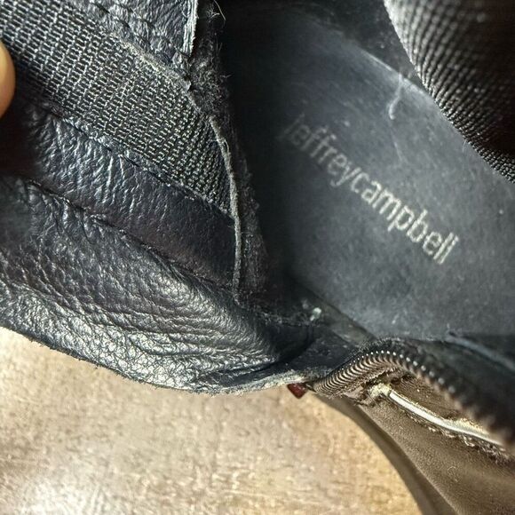 Jeffrey Campbell Looped Platform Chelsea Block Heel Black Ankle Boots Women’s 7. - Picture 10 of 10